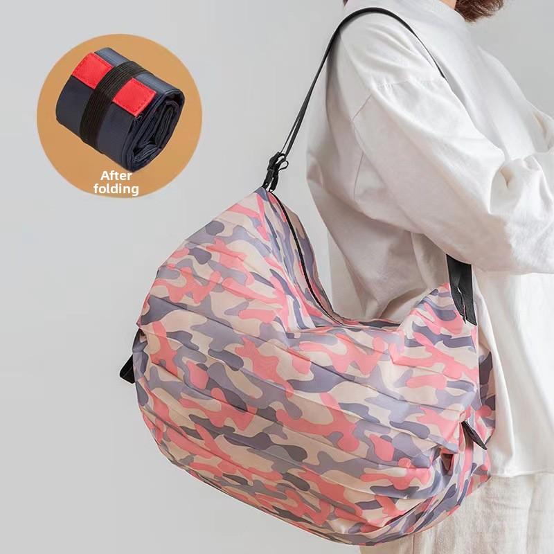 1PCS Foldable Retractable Supermarket Shopping Storage Bag Environmentally Friendly and Reusable Pouch Ultra-compact Portable