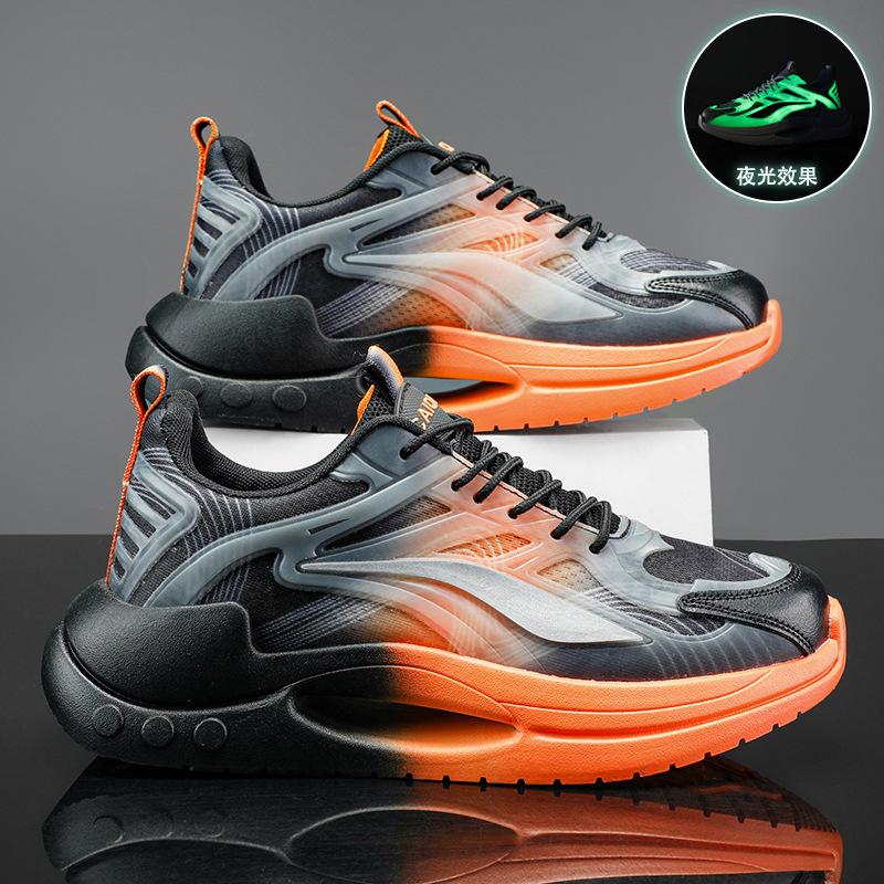 

Кокосовые мужские туфли Поворотная пряжка Дышащая сетка Повседневные кроссовки Мужские на толстой подошве на воздушной подушке Модные туфли для папы 45