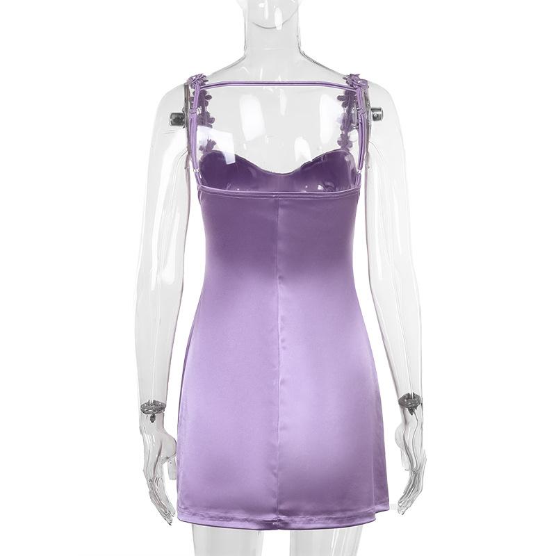 Spring Women's Dress Fashion Style Sexy Slim Floral Strap Dress