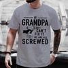 Unisexs Crew Neck T Shirt Grandpa Cant Fix It We Are All Screwed Graphic Tee Funny Grandfather Gift Casual Short Sleeve Daily Top