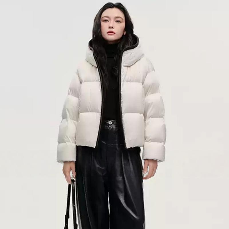 Winter New Short Hooded Cotton-padded Jacket Women's Casual Padded Bread Coat.