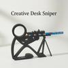 3D Black Stickman Warrior Pen Holder Pen Container Funny Pen Ornament  Stationery Gift