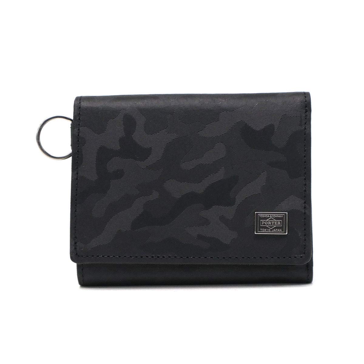 

(Porter) PORTER Men s Cotton Trifold Wallet Storage Capacity [WONDER] 342-06038 1. Black