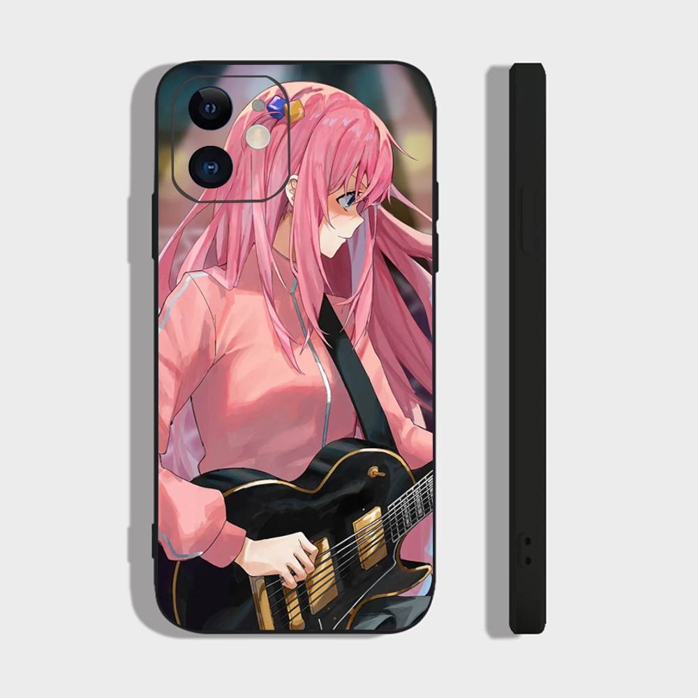 Gotou Hitori Anime B-Bocchi The Rock Phone Case For IPhone 17 Air 16 15 14 13 Pro Max 11 12 Black Silicone Cover
