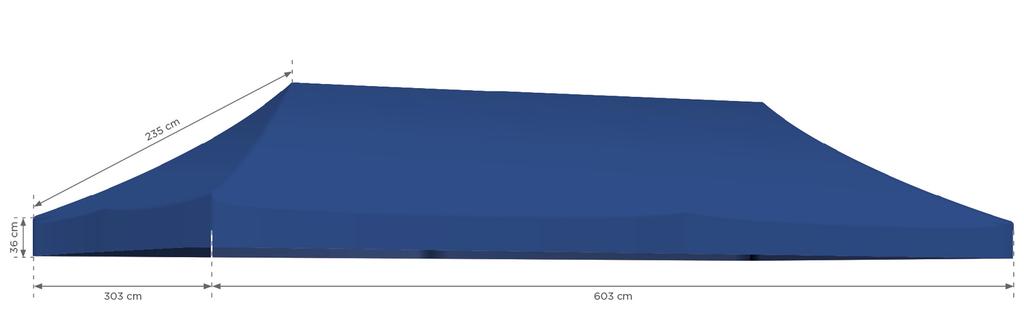 Roof for 3x6 tent frame - blue