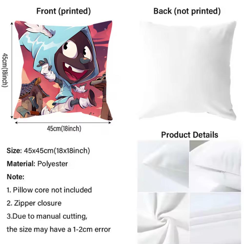 Game D-Dofus Cushion Cover 2-in-1 Reversible Plush Pillow Cover | Car/Sofa/Bed | Perfect Gift