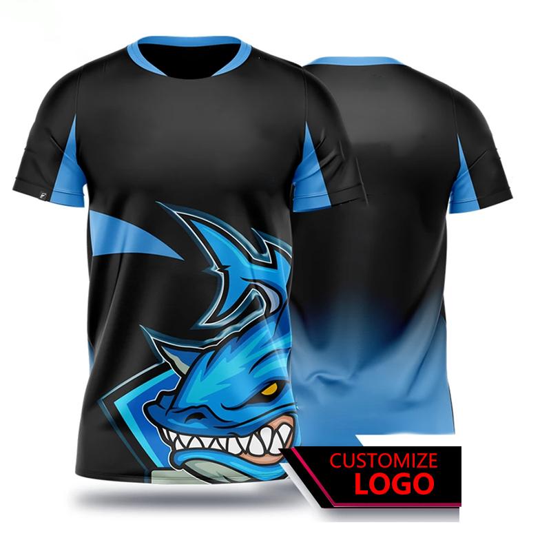 Letní fotbalové tričko 3D tisk Herní dres Pánské Rychleschnoucí Esports Krátký rukáv Módní Chlapecké Velké Topy Fitness Trička