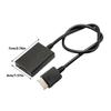 Video Converter for HDTV Monitors Portable Adapter Gaming Adapter Cable 5V Input with USB Cable Black