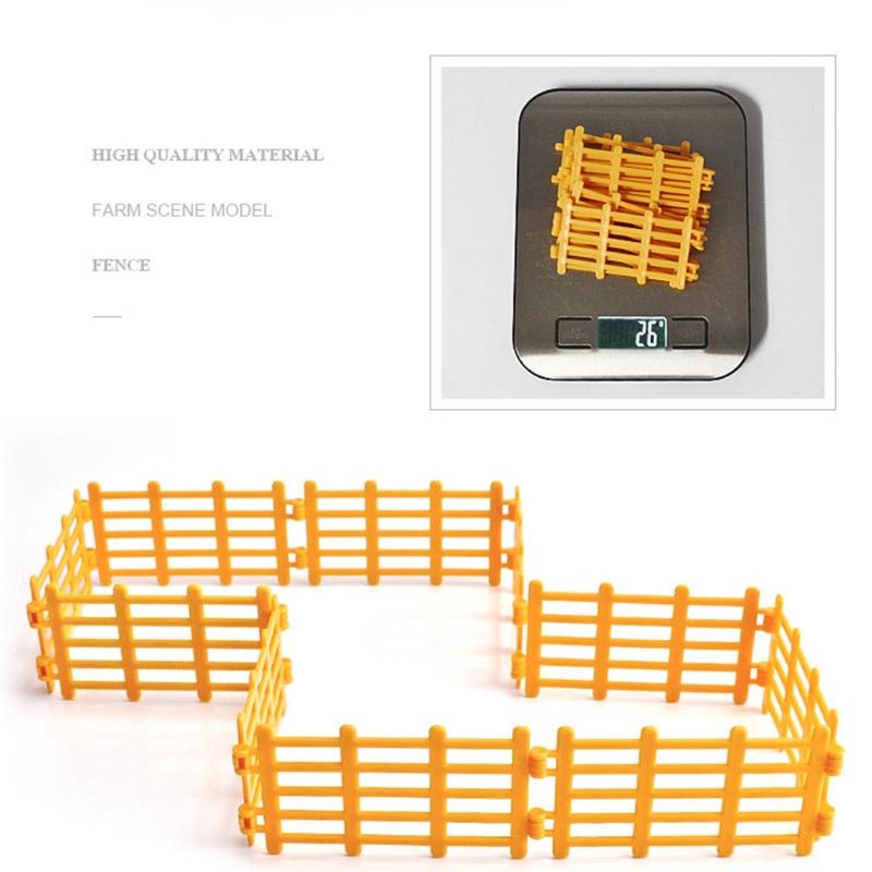 10Pcs Farmhouse Decoration Miniature Scene Fences Set for Doll House Furniture DIY Role for Play Accs Kids Interaction F