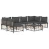 VidaXL Salon de jardin 7 pcs avec coussins anthracite résine tressée, ensemble de salon, ensemble de salon d'extérieur, 3186789