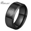 FairLadyHood Masonic Black Silver Color Gold 316L Stainless Steel Ring 8 Mm For Men Boy Freemasonry Gifts Jewelry 1