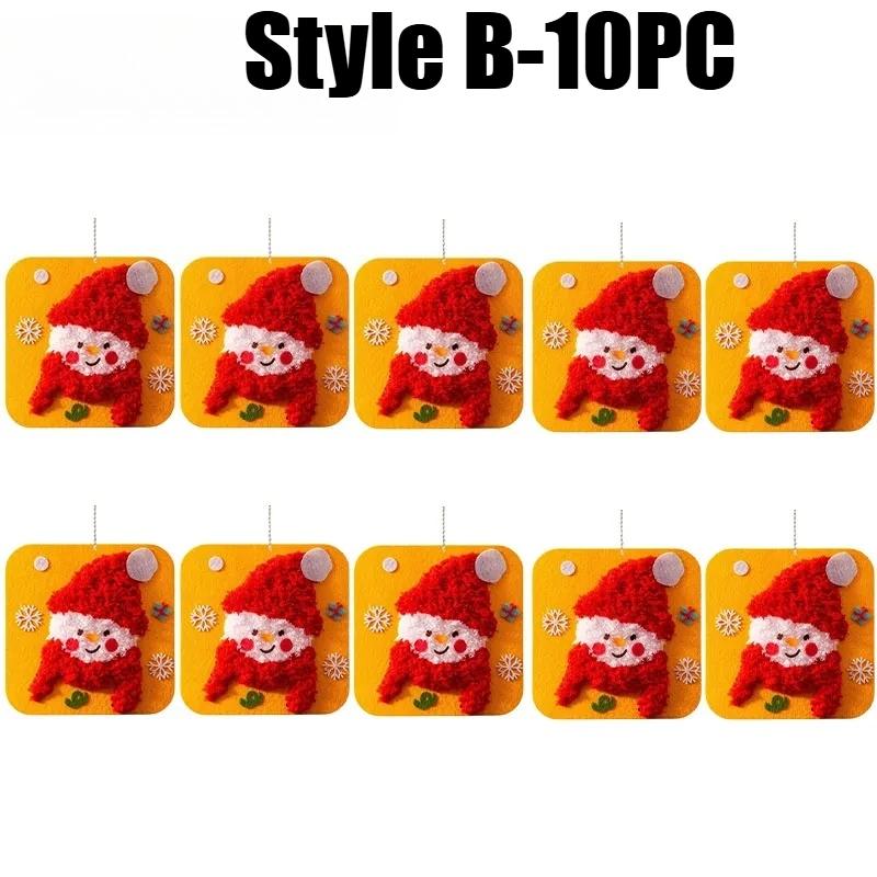 Weihnachtsfilz-Bastelset für Kinder DIY Nähkunst mit Vliesstoff und Faden für Vorschulkinder Feiertag Kreative Aktivität