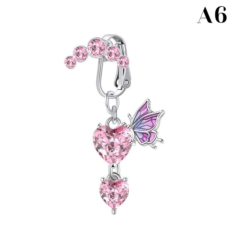 Кольцо для пупка из нержавеющей стали в форме крыльев в форме сердца — фото 11