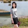 Sancai Plus Size High-Waist Pleated A-Line Mini Skirt