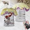 Rock Kreator 3D Printed T-shirt Men's Hip-hop Fashion Short Sleeved Top Personalized Street Casual Comfortable Round Neck Clothing