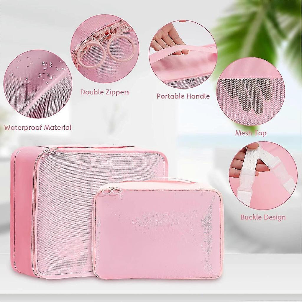 7pcs Travel Organizer Bags, Luggage Suitcases Packing Bags With Shoes Storage Bags