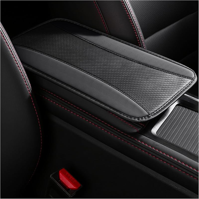 Stylish Car Center Console Cover,PU Leather Car Armrest Cover Prevent Scratches On Center Console,Universal Car Armrest Cushion Car Accessories