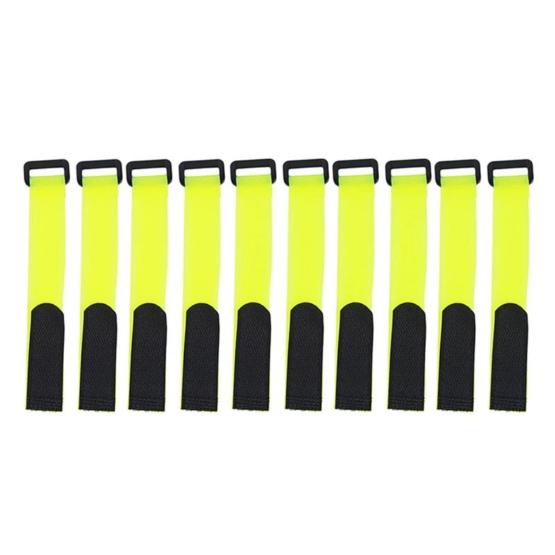 Ready Stocked 10pcs Fishing Rod Tie Holder Strap Suspender Fastener Hook Loop Ties Belt Strapping Wrap Band Outdoor Fish Tool