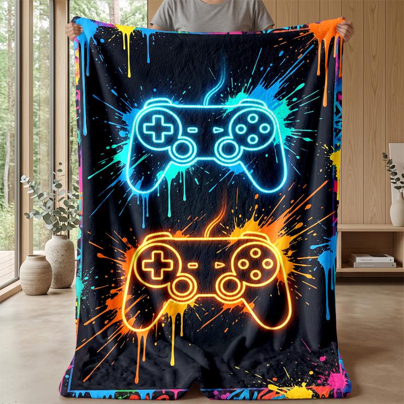 Vibrant Neon Fist Art Theme blanket Lightweight Warm Flannel Blanket Decorative Throw Blanket for Home Decoration