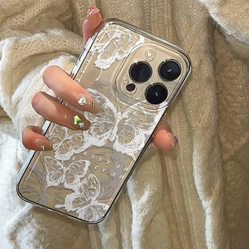 Butterfly Phone Case for Apple iPhone 12-17 Pro Max: Soft Silicone, Transparent Premium Design 14 Plus