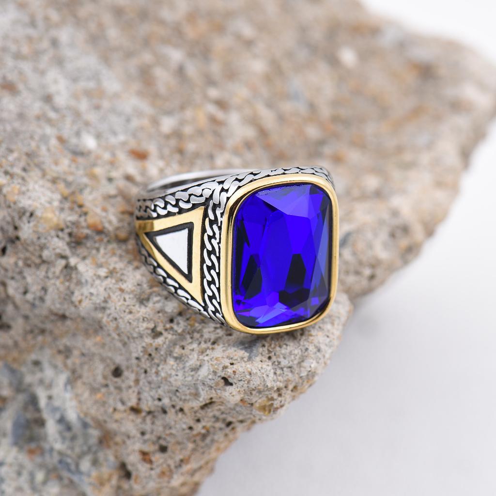 R3427 Men's High Quality 316L Stainless Steel Variety Onyx Rings  Trend Jewelry