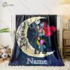 Free Shipping! Custom Name Blanket with The Nightmare Before Christmas Print, All-Season Multi-Use for Nap,Camping,Car,Sofa Gift