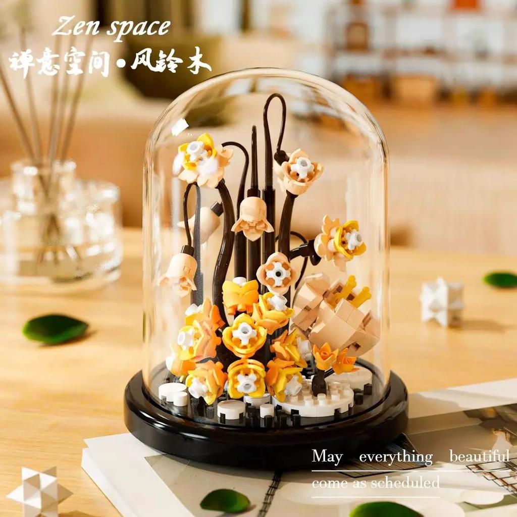 Diy Micro Blume Bausteine ​​Mini Ziegel Partikel Ewige Leben Blumen Hause Dekoration Montage Puzzle Spielzeug Kinder Geschenk
