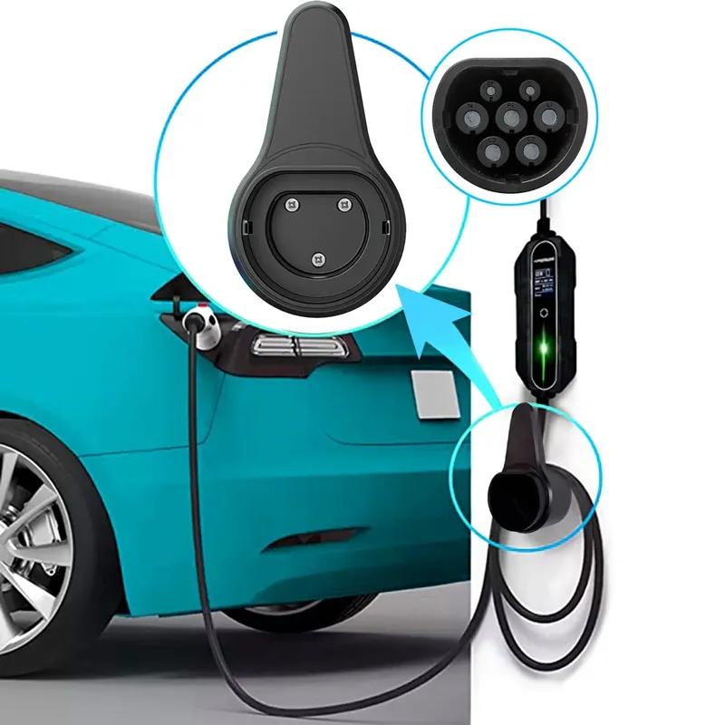 AD EV Charger Plug Holder for Electric Vehicle Charging Cable Plug Stand Extra Protection Wallbox Wallmounted Cable Holders