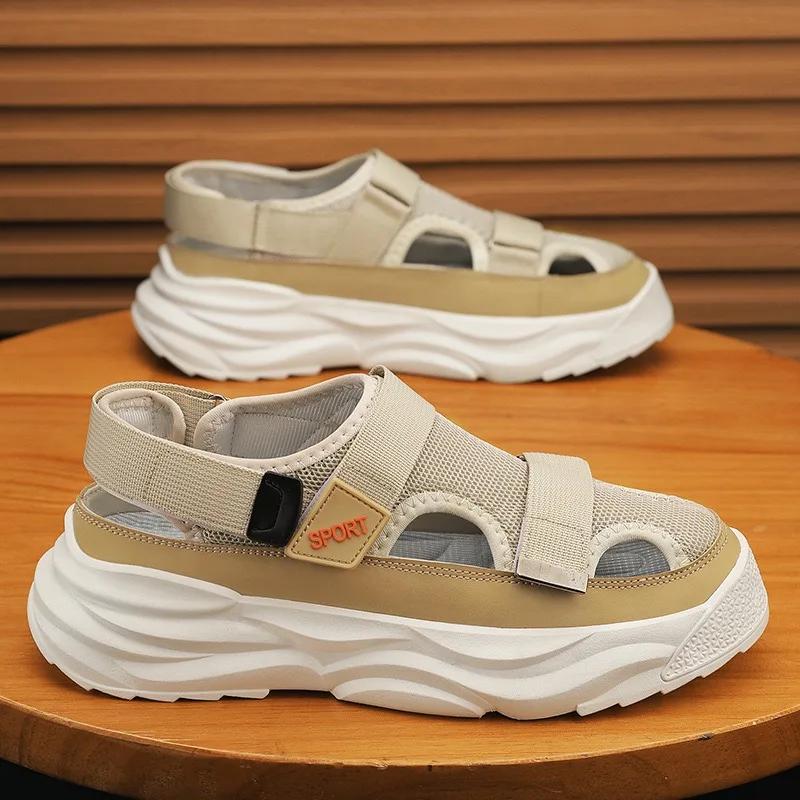 Fashion Men's Sport Sandal Summer Hollow Out Breathable Casual Shoe Outdoor Non-slip Platform Beach Shoes for Men New Designer Sandalias