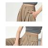 Women's Solid-Color Casual Wide-Leg Drawstring Pants