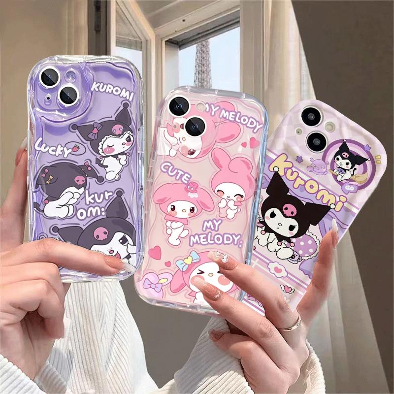 Kawaii Kuromi Melody Phone Case For Samsung Galaxy S26 Ultra S25 FE S24 S23 S22 Ultra Plus FE A57 A56 A17 A54 5G Korean Casing