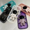 Przezroczyste etui TPU 3D Astronauta na telefon iPhone 13 11 12 Pro Max X XR XS Max Ochrona okrągłego obiektywu Wstrząsoodporny bumper Tylna okładka