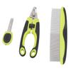 Haustierpflege-Set Edelstahl Ergonomischer Haustierkamm Hunde-Nagelknipser und Trimmer-Set mit Feile für Katzen Hunde