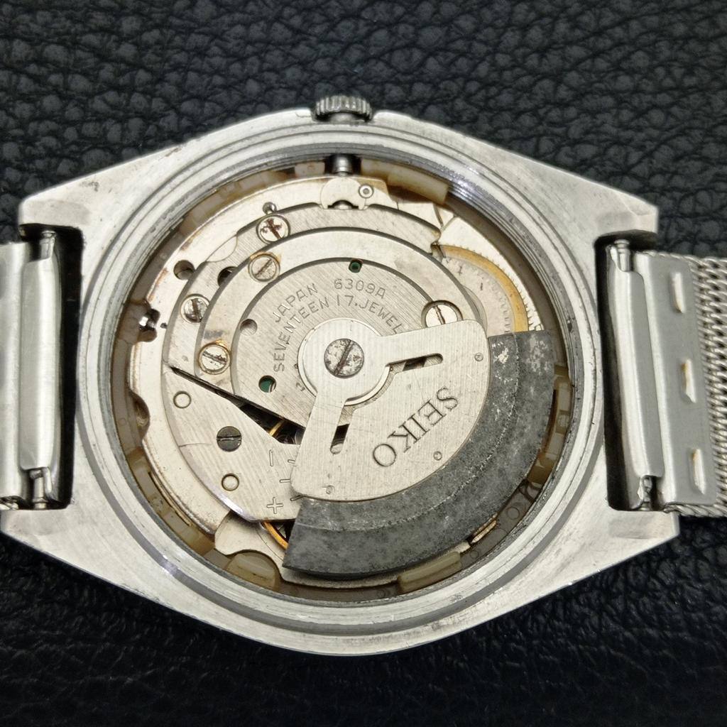 Seiko 5 AUTOMATIC JAPAN 6309A MENS VINTAGE BLUE COLOR DIAL WATCH A702629-1 R209-a702629