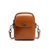 New Shoulder Cowhide Mobile Phone Bag Small Satchel Simple Fashion Versatile Women's Design Sense Niche Messenger Bag