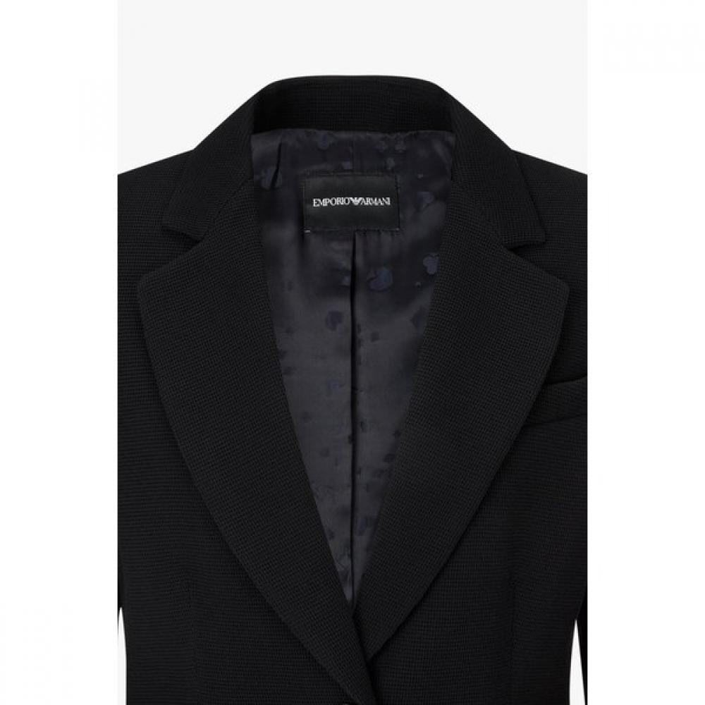Emporio Armani Women S Notch Lapel Waffle Single Jacket A525302512