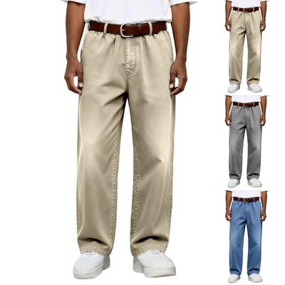 Herren elastische Taille Hose lässige Passform Hose Hosen