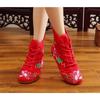 Fashion Embroidery Shoes Handmade Women's Embroidered Canvas Ballet Flats Ladies Comfortable Chinese Ballerinas Vegan