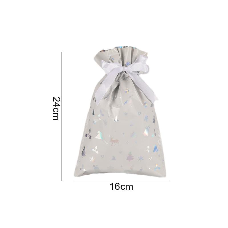 Christmas Gift Bags Large Capacity Merry Christmas Drawstring Gift Packaging Bags 2025 Navidad Party Candy Cookie Wrap Pouch
