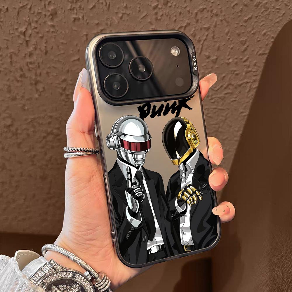 Band D-Daft Punk Phone Case For iPhone 17 16 15 14 13 12 11 Pro Max Air Matte Laser Aurora Shockproof Funda