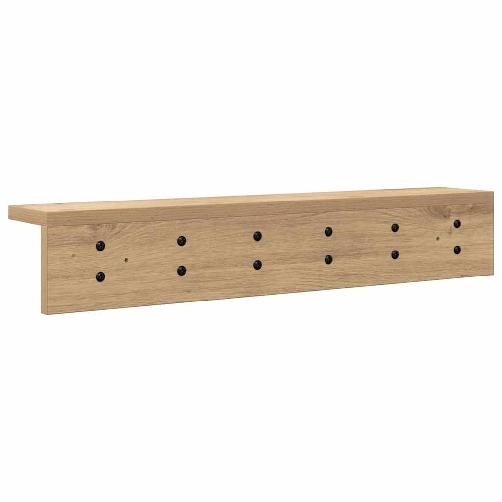 Wall Mounted Nightstand Artisan Oak 60 x 10.5 x 10.5 cm