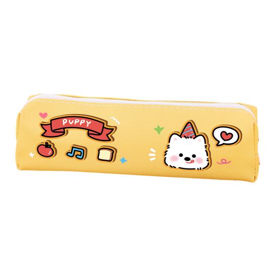 Cute Puppy Pencil Case Large Capacity Pencil Pouch Cartoon Students Stationery
