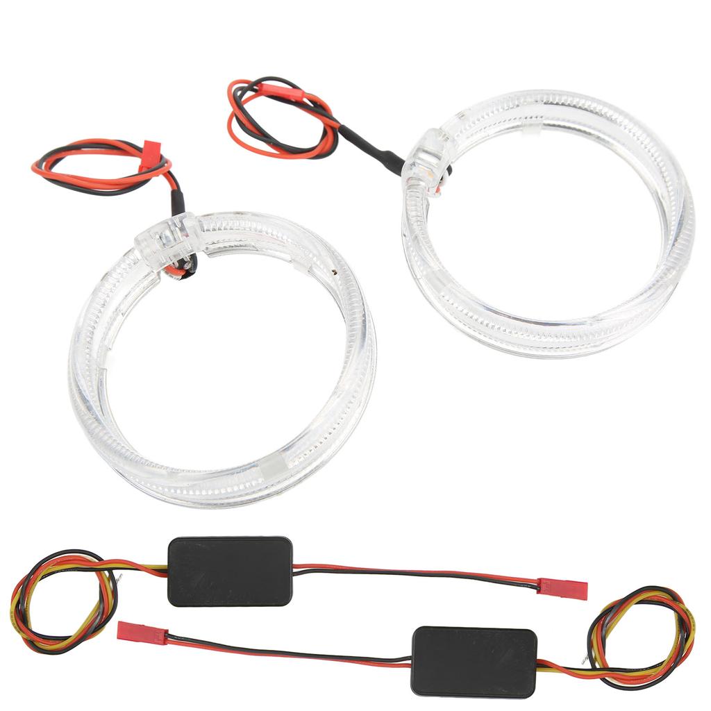 2 Pezzi Luce LED per Auto Guida Luce Occhi d'Angelo Anello Halo Lampada Faro Luce di Marcia Diurna 9-36V per Veicolo Blu Ghiaccio