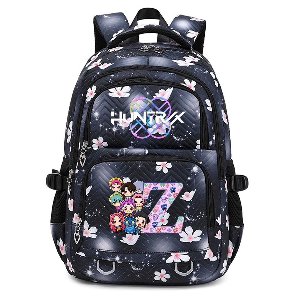 

26 English Letter K-Pop Printed Backpack Student Teenager for Boy Girl Schoolbag Bookbag Kid Gift Women Large Capacity Travel Bag
