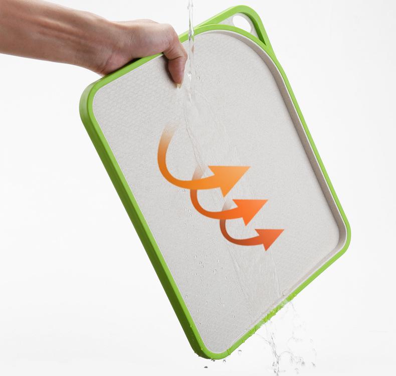 

Разделочная доска из пшеничной соломы, разделочная доска, кухонные инструменты, разделочная доска с канавкой для защиты от перелива зелёный