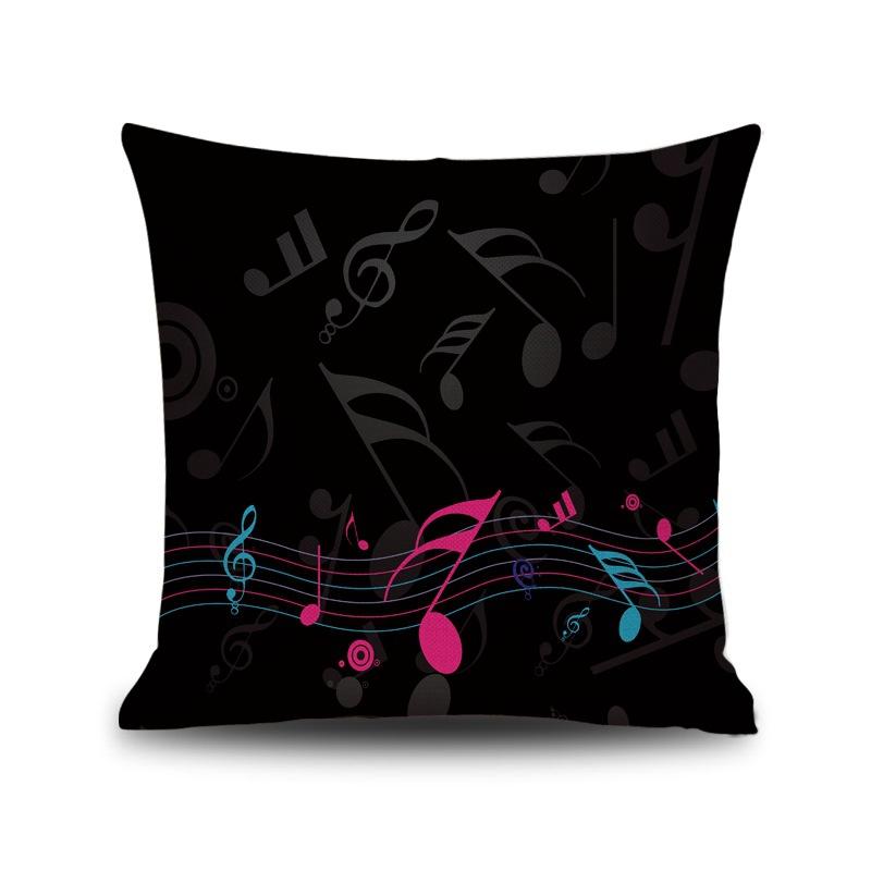 45X45CM Piano Key Wonderful Notes Decorative Pillowcase Car Sofa Art Piece Office Seat Cushion Cover Home Decoration