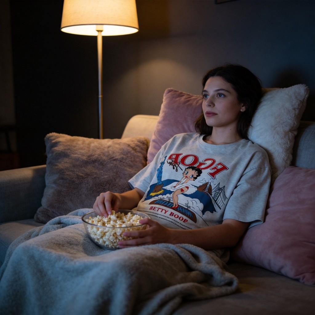 Vintage American Style T Shirt For Women With Cotton Material And Cartoon Print For Summer Casual Wear