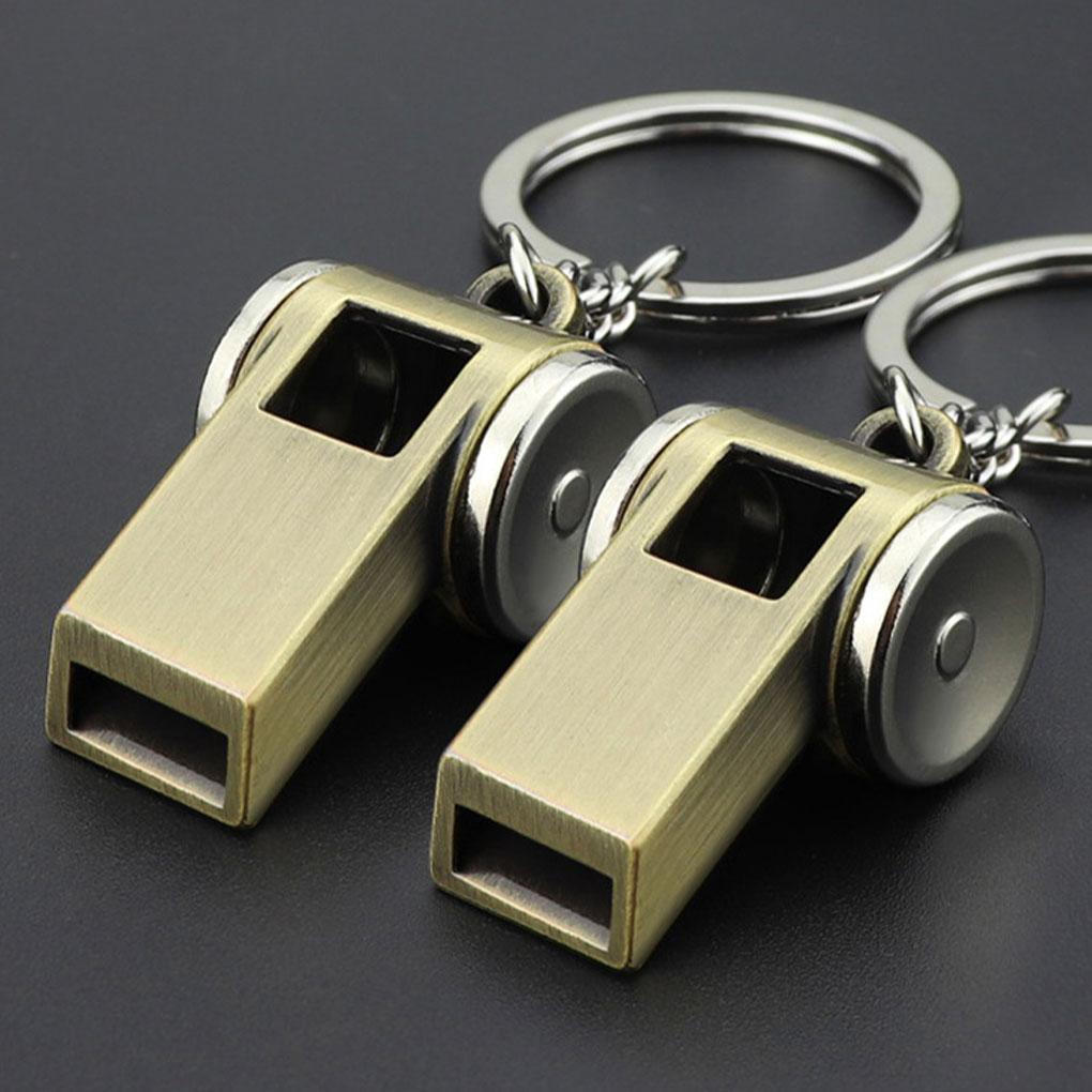 Gold Lightweight Metal Whistle Keychain For Survival Situations - Durable And Convenient Sturdy Survival Whistle As Shown 1