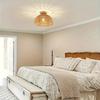 Japanese-style Hemp Rope Ceiling Chandelier E27 Hand-woven Rattan Ceiling Lamp Living Room Bedroom Home Decor Pendant Light