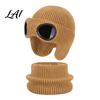 Comfortable Skin Friendly Winter Cap 1 Set Knit Hat Neck Warmer for Kids Earflap with Goggles Childrens And Fleece Lined Aviator Cap Warm Windproof